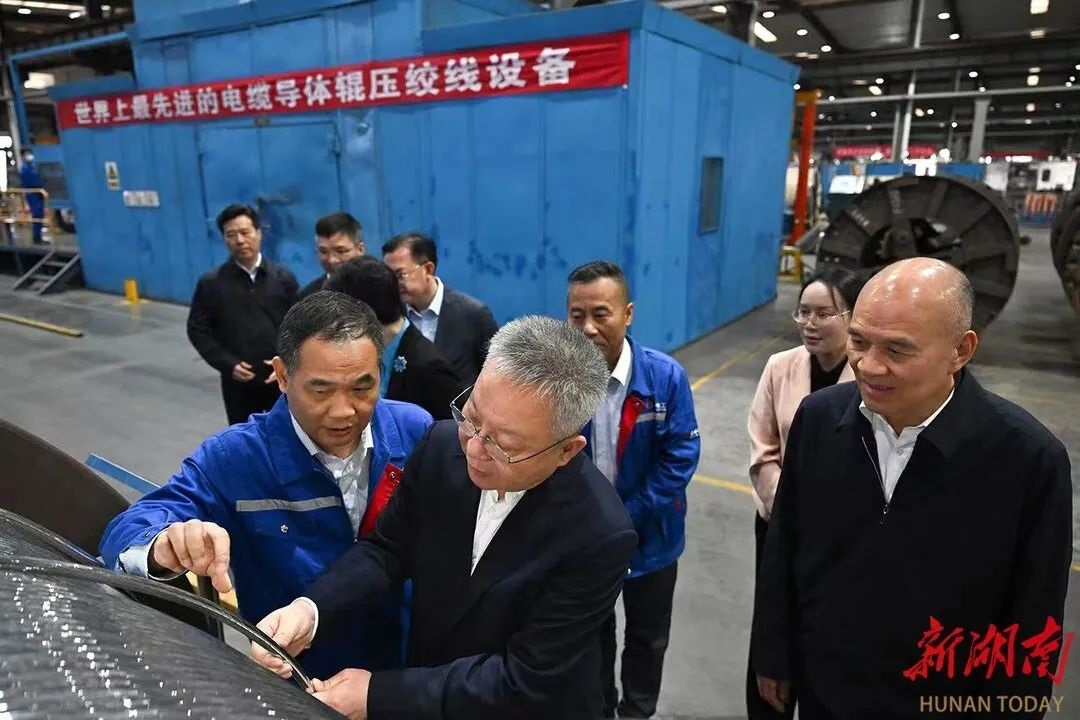 湖南省委书记沈晓明一行莅临KU游体育电工开展“十五五”妄想专题调研